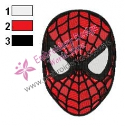 Spiderman Face Embroidery Design 04